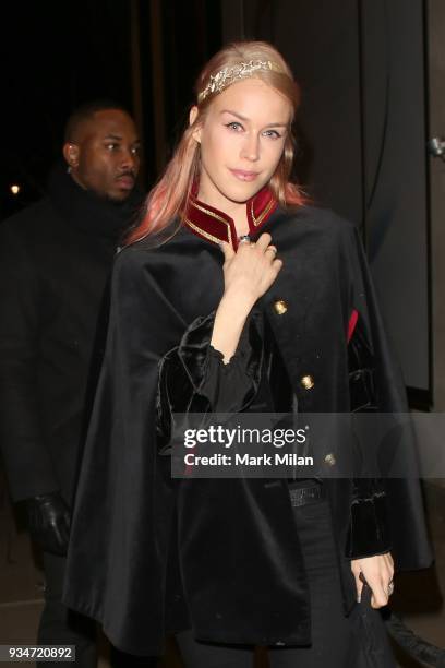 Lady Mary Charteris attending the Atelier Swarovski event on March 19, 2018 in London, England.