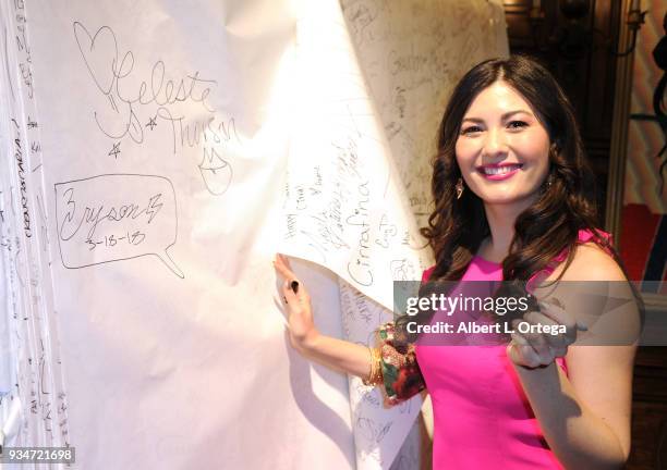 Actress Celeste Thorson participates in Talent Day At Candytopia held at Santa Monica Place on March 18, 2018 in Santa Monica, California.