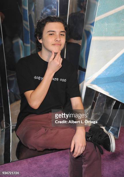 Actor Hunter Payton participates in Talent Day At Candytopia held at Santa Monica Place on March 18, 2018 in Santa Monica, California.