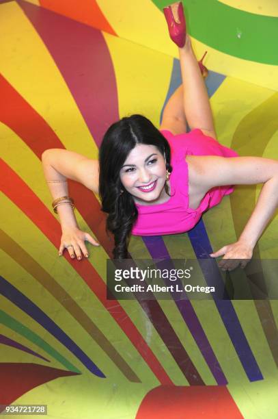 Actress Celeste Thorson participates in Talent Day At Candytopia held at Santa Monica Place on March 18, 2018 in Santa Monica, California.