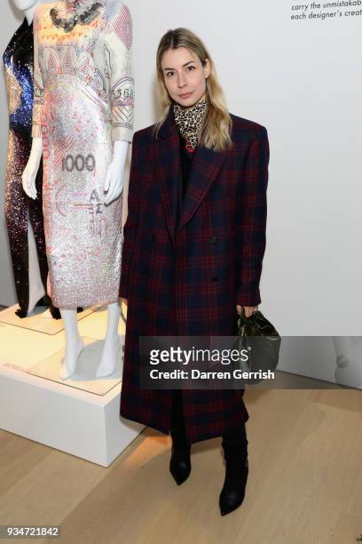 Irina Lakicevic attends Atelier Swarovski 10th Anniversary Book Launch at Phillips Gallery on March 19, 2018 in London, England.