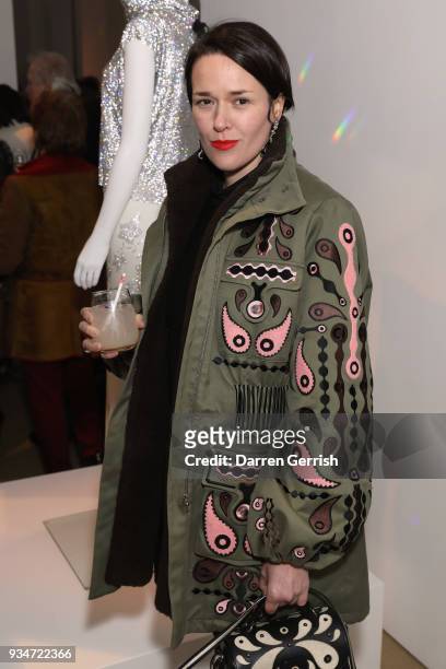Holly Fulton attends Atelier Swarovski 10th Anniversary Book Launch at Phillips Gallery on March 19, 2018 in London, England.