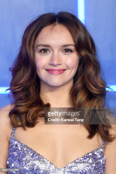 Olivia Cooke attends the European Premiere of 'Ready Player One' at Vue West End on March 19, 2018 in London, England.