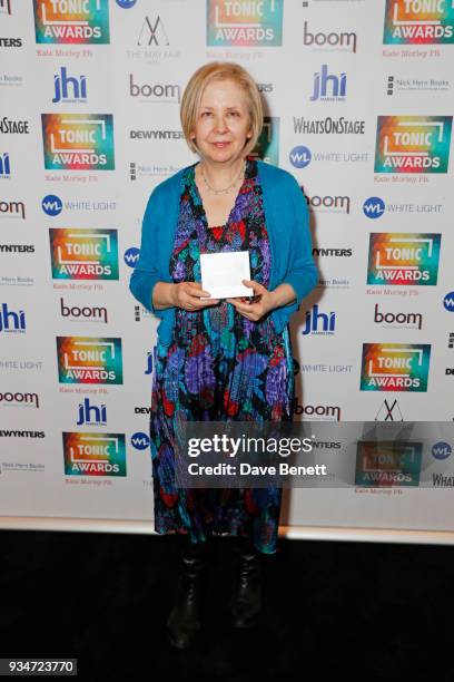 Lyn Gardner attends The Tonic Awards 2018 at The May Fair Hotel on March 19, 2018 in London, England.