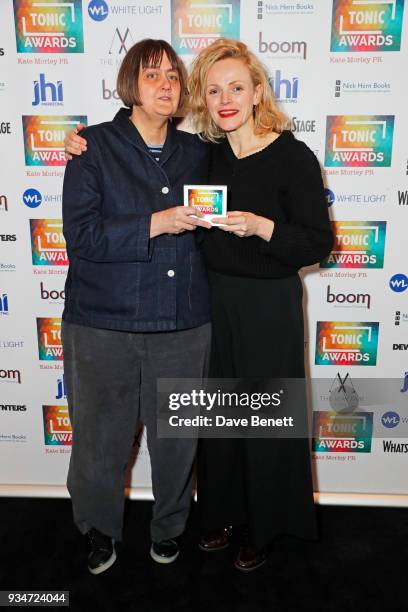 Sarah Frankcom and Maxine Peake attend The Tonic Awards 2018 at The May Fair Hotel on March 19, 2018 in London, England.