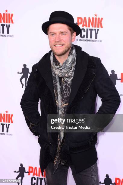 Johannes Oerding during the opening of the 'Udo Lindenberg Experience - Panik City' on the Reeperbahn on March 19, 2018 in Hamburg, Germany.