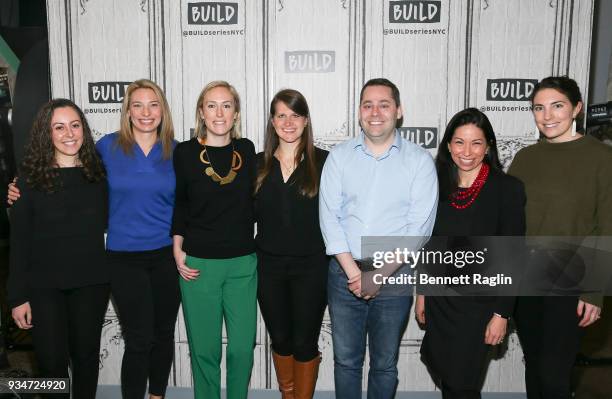 Jackie Vouthouris, Miriam Meima, Alessandra Henderson, Maria Palma, Dan Kozikowski, Cathy Gutierrez, and Jillian Reid oF MAKERS visit Build to...