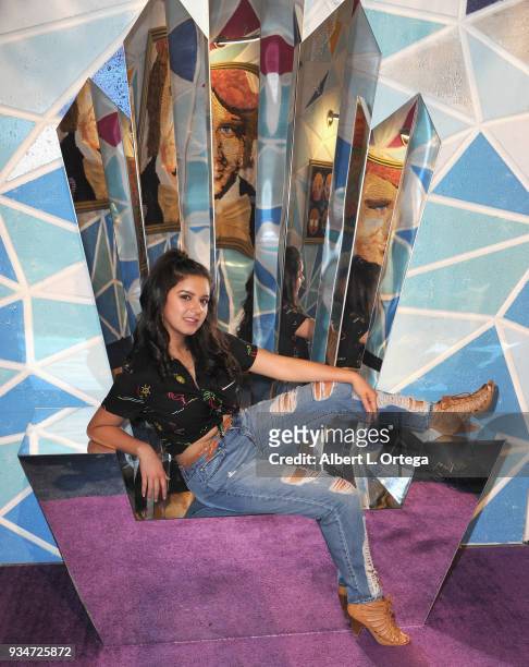 Actress Amber Romero participates in Talent Day At Candytopia held at Santa Monica Place on March 18, 2018 in Santa Monica, California.