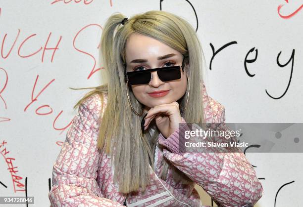 Singer/songwriter Kim Petras visits Music Choice on March 19, 2018 in New York City.