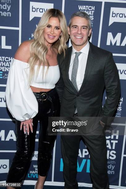 Pictured : Kim Zolciak-Biermann and Andy Cohen --