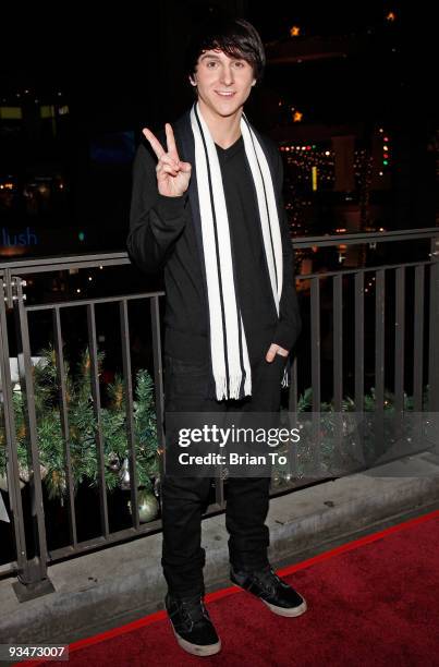 Mitchel Musso attends the "Holiday Of Hope" Tree-Lighting Celebration And Benefit at Hollywood & Highland Courtyard on November 28, 2009 in...