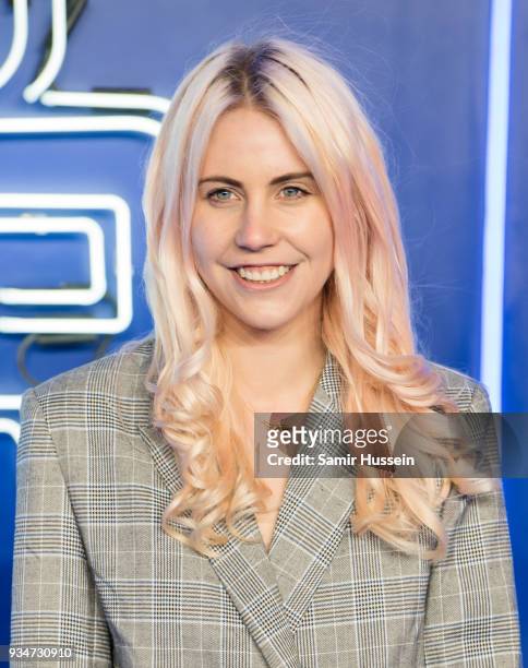 India Rose James attends the European Premiere of 'Ready Player One' at Vue West End on March 19, 2018 in London, England.