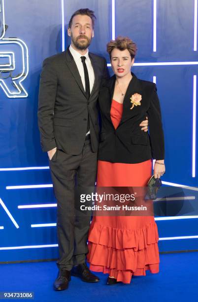Actors Craig Parkinson and Susan Lynch attend the European Premiere of 'Ready Player One' at Vue West End on March 19, 2018 in London, England.