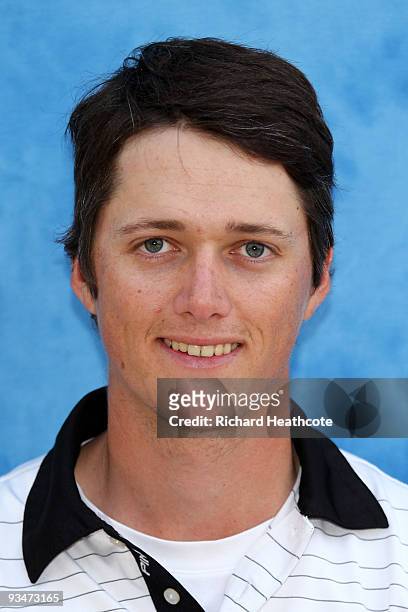 Louis Moolman of South Africa poses for a portrait photo during the first round of the European Tour Qualifying School Final Stage at the PGA Golf de...