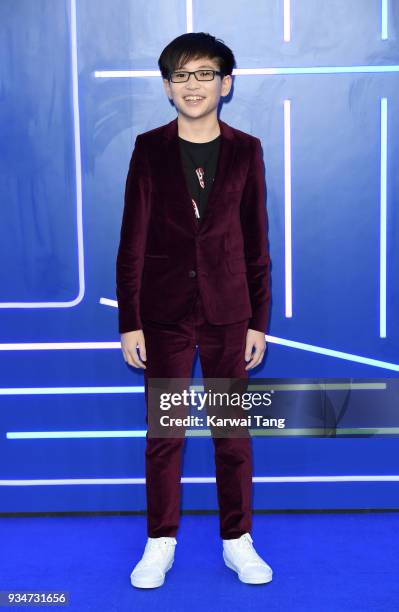 Philip Zhao attends the European Premiere of 'Ready Player One' at Vue West End on March 19, 2018 in London, England.