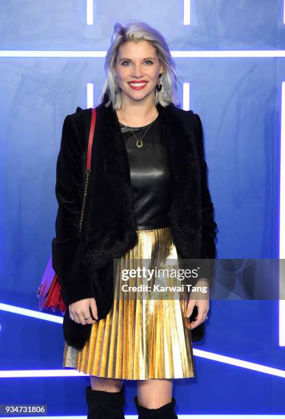 Pips Taylor attends the European Premiere of 'Ready Player One' at Vue West End on March 19, 2018 in London, England.