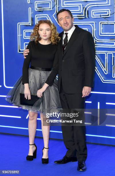Becky Ineson and Ralph Ineson attend the European Premiere of 'Ready Player One' at Vue West End on March 19, 2018 in London, England.