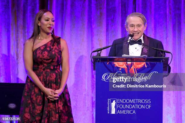 Endometriosis Foundation of America co-founder, Dr. Tamer Seckin speaks on stage during the Endometriosis Foundation of America's 9th Annual Blossom...
