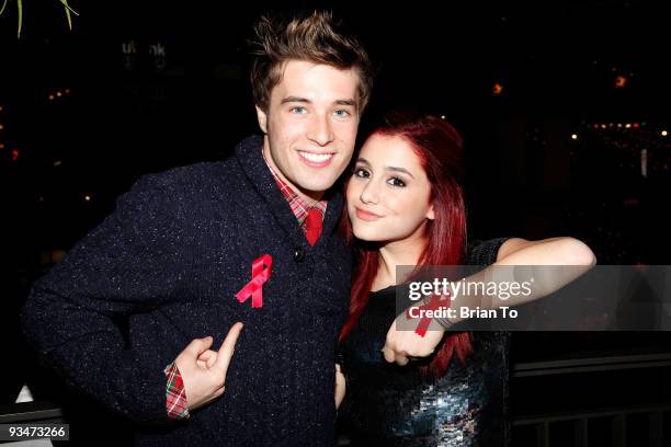 Paul McGill and Ariana Grande attend the "Holiday Of Hope" Tree-Lighting Celebration And Benefit at Hollywood & Highland Courtyard on November 28,...