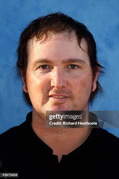 Eric Ramsay of Scotland poses for a portrait photo during the first round of the European Tour Qualifying School Final Stage at the PGA Golf de...