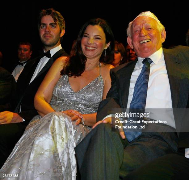 Actress Fran Drescher laughs during the wedding of Geoffrey Edelsten and Brynne Gordon at Crown Palladium on November 29, 2009 in Melbourne,...