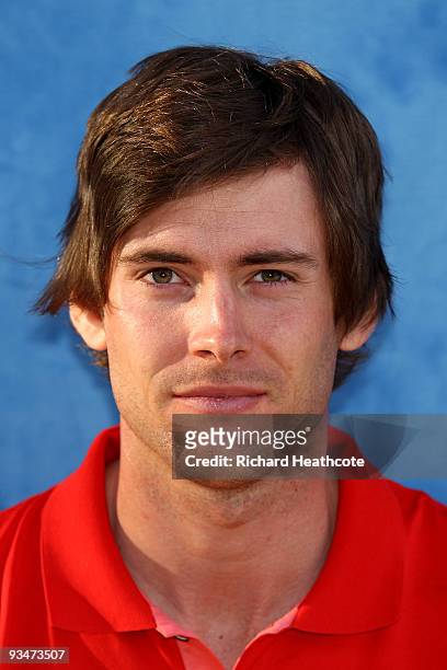 Graham Povey of England poses for a portrait photo during the first round of the European Tour Qualifying School Final Stage at the PGA Golf de...