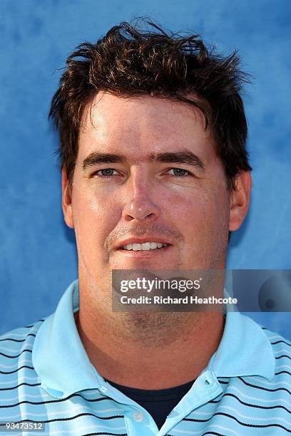 Ashley Hall of Australia poses for a portrait photo during the first round of the European Tour Qualifying School Final Stage at the PGA Golf de...