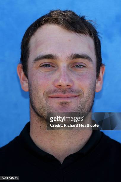 Florian Fritsch of Germany poses for a portrait photo during the first round of the European Tour Qualifying School Final Stage at the PGA Golf de...