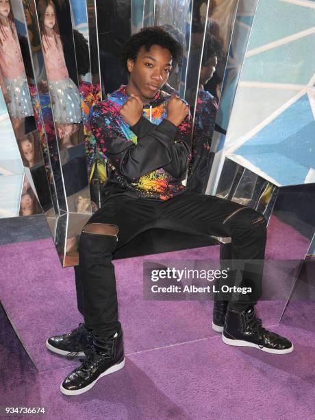 Actor Jaheem Toombs participates in Talent Day At Candytopia held at Santa Monica Place on March 18, 2018 in Santa Monica, California.