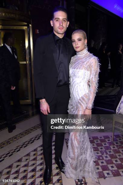 Eazy and Halsey attend the Endometriosis Foundation of America's 9th Annual Blossom Ball at Cipriani 42nd Street on March 19, 2018 in New York City.