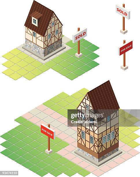 real estate - timber framed stock illustrations