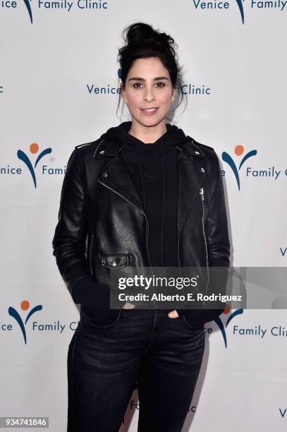 Sarah Silverman attends the Venice Family Clinic Silver Circle Gala at The Beverly Hilton Hotel on March 19, 2018 in Beverly Hills, California.