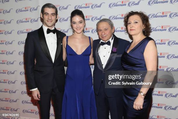Andrew Aronow, Alaia Balwin, Tamer Seckin, MD. And Elif Seckin attend The Endometriosis Foundation of America Celebrates their 9th Annual Blossom...