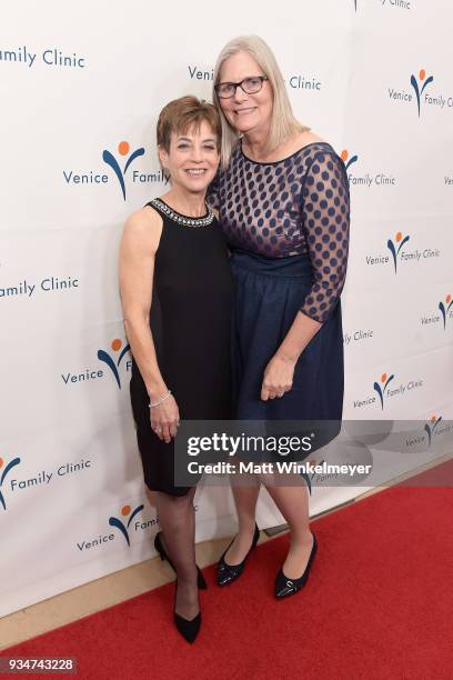 Irma Colen Leadership Award Honoree Joan E. Herman and Venice Family Clinic CEO Elizabeth Benson Forer attend the Venice Family Clinic Silver Circle...