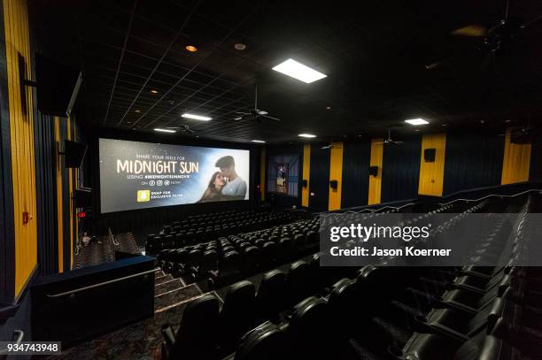 General view of the theater during "Midnight Sun" Talent Screening Introduction at Regal South Beach on March 19, 2018 in Miami, Florida.