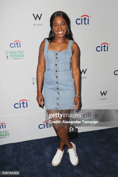 Sloane Stephens attends the Citi Taste Of Tennis Miami 2018 at W Miami on March 19, 2018 in Miami, Florida.