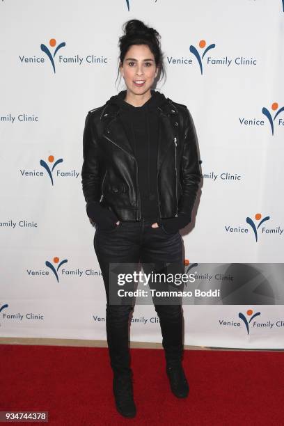 Sarah Silverman attends the Venice Family Clinic's 36th Annual Silver Circle Gala at The Beverly Hilton Hotel on March 19, 2018 in Beverly Hills,...