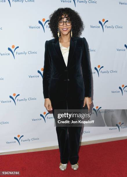 Kristal Oates Sinaiko attends the Venice Family Clinic's 36th Annual Silver Circle Gala at The Beverly Hilton Hotel on March 19, 2018 in Beverly...