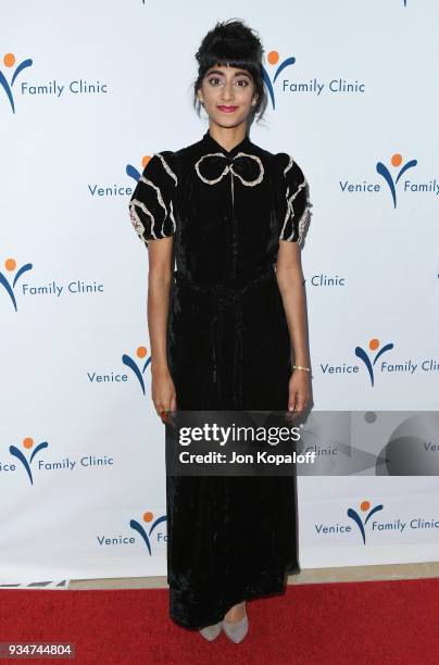 Sunita Mani attends the Venice Family Clinic's 36th Annual Silver Circle Gala at The Beverly Hilton Hotel on March 19, 2018 in Beverly Hills,...