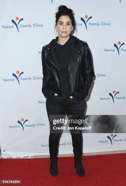 Sarah Silverman attends the Venice Family Clinic's 36th Annual Silver Circle Gala at The Beverly Hilton Hotel on March 19, 2018 in Beverly Hills,...