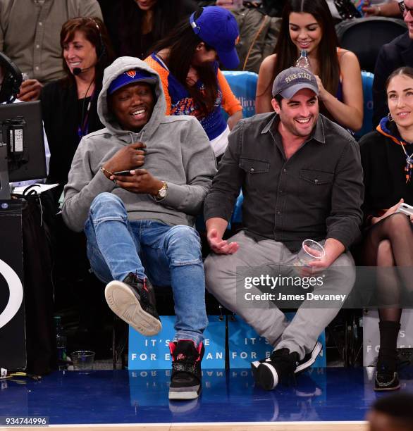 Michael Che attends New York Knicks Vs Chicago Bulls game at Madison Square Garden on March 17, 2018 in New York City.