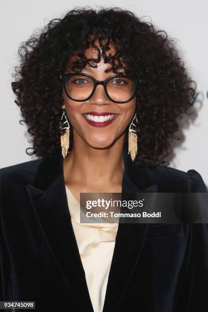 Kristal Oates Sinaiko attends the Venice Family Clinic's 36th Annual Silver Circle Gala at The Beverly Hilton Hotel on March 19, 2018 in Beverly...