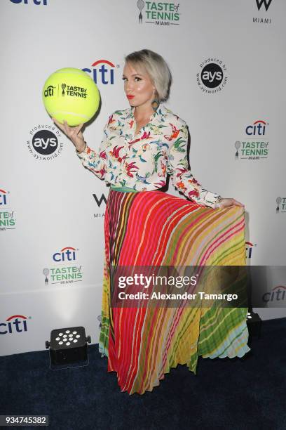 Bethanie Mattek Sands attends the Citi Taste Of Tennis Miami 2018 at W Miami on March 19, 2018 in Miami, Florida.