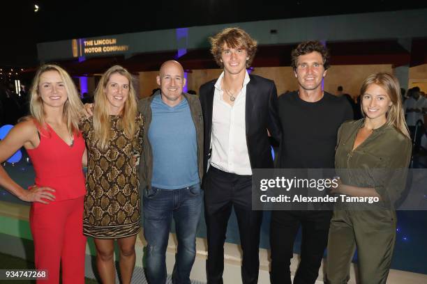 Elina Svitolina, Olga Savchuk, Mischa Zverev and guests attend the Citi Taste Of Tennis Miami 2018 at W Miami on March 19, 2018 in Miami, Florida.