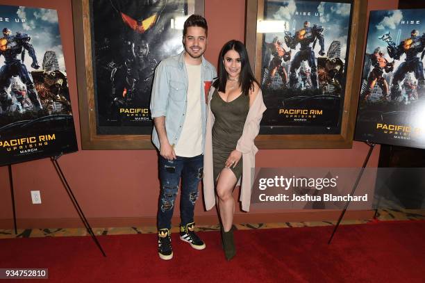 William Valdes and Vivian Fabiola arrive at the Universal Pictures hosts a Los Angeles Special Screening of Pacific Rim Uprising on Monday, March 19...