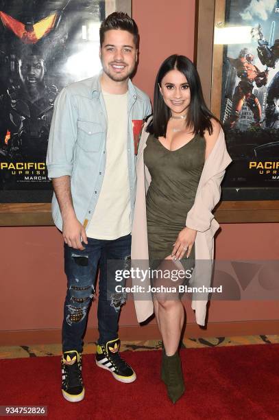 William Valdes and Vivian Fabiola arrive at the Universal Pictures hosts a Los Angeles Special Screening of Pacific Rim Uprising on Monday, March 19...