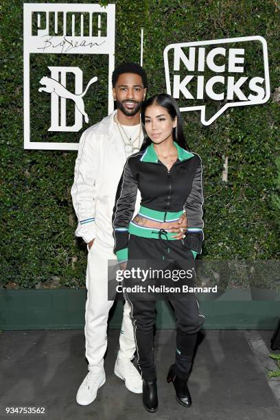 Big Sean and Jhene Aiko attend PUMA x Big Sean Collection Launch Event at Goya Studios on March 19, 2018 in Los Angeles, California.