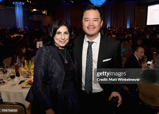 Sue Kroll and Honoree Dr. Jay Lee, MD attend the Venice Family Clinic Silver Circle Gala at The Beverly Hilton Hotel on March 19, 2018 in Beverly...