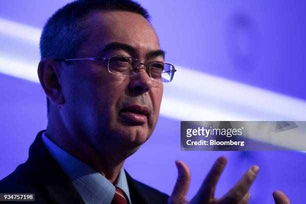 Jeffri Davidson, chief executive officer of Sime Darby Bhd., speaks during the Credit Suisse Asian Investment Conference in Hong Kong, China, on...