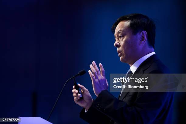 Charles Li, chief executive officer of Hong Kong Exchanges and Clearing Ltd. , speaks during the Credit Suisse Asian Investment Conference in Hong...